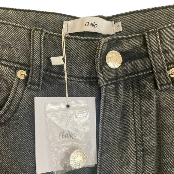 ADIKA Graphic Boyfriend Baggy Jeans Wide Leg High Rise Gothic Small Grey… - Picture 3 of 6